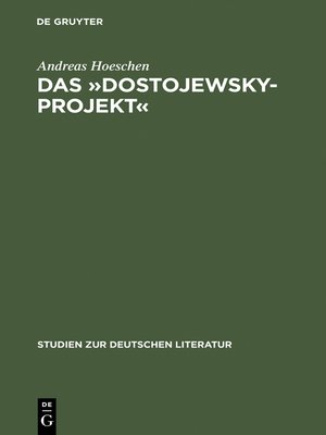 cover image of Das »Dostojewsky-Projekt«